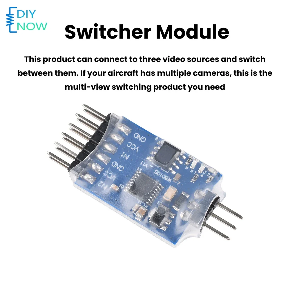 3 Channel Video Switcher Module for FPV Drones with Multi Camera Switching High Speed Stable Performance 5-12V PWM Control