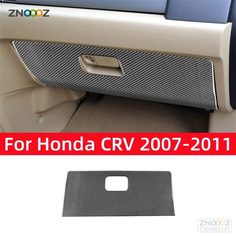 For Honda CRV CR-V 2007 2008 2009 2010 2011 Accessories Carbon Fiber Interior Car Co-pilot Panel Decorative Sticker Cover Trim