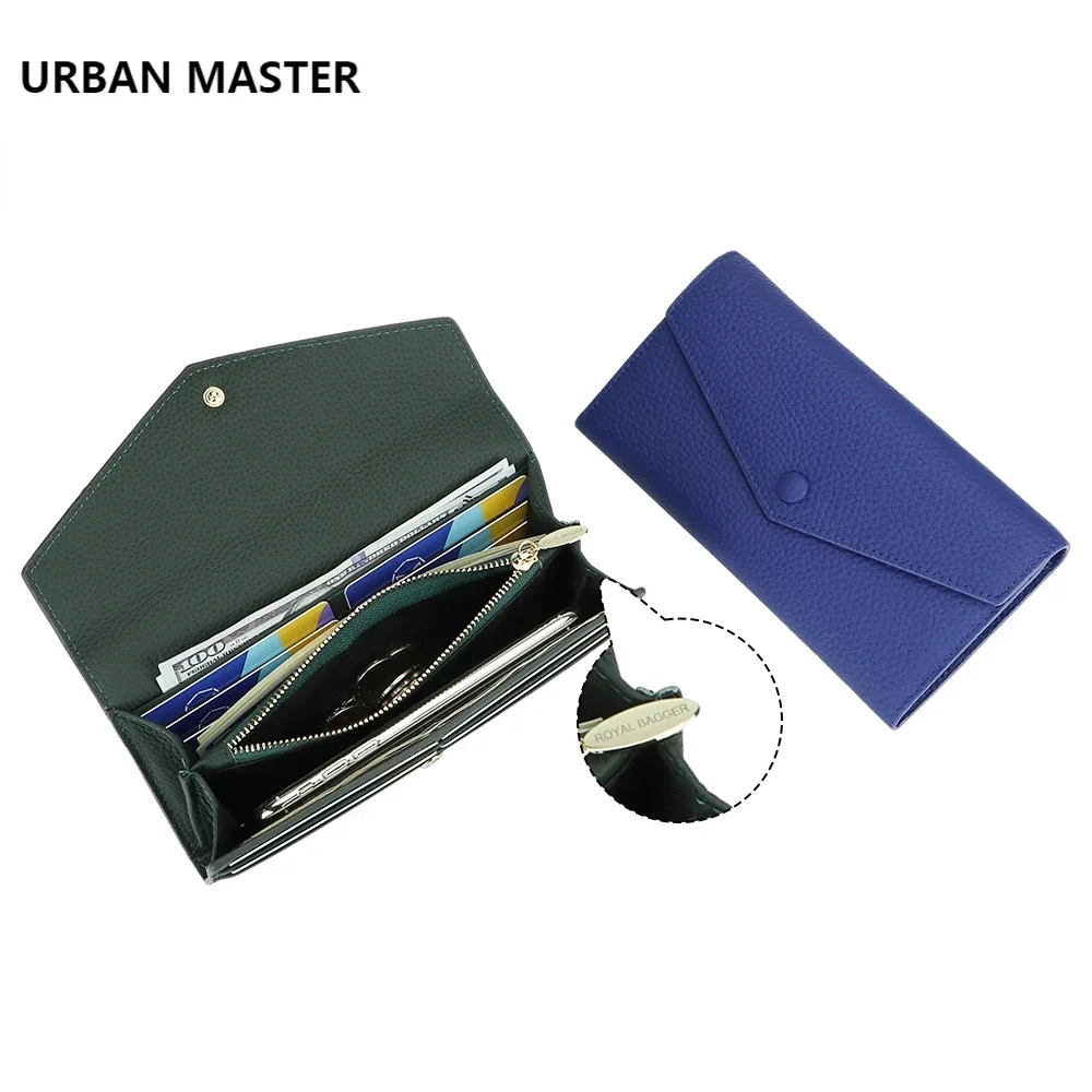 

URBAN MASTER Envelop Long Wallet, Simple Solid Color Multi-card Slots Card Holder, Perfect Purse For Everyday Use 1577