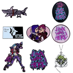 Arcane Jinx Pin Jewelry Set 2025 Hot Game Cartoon Periphery Enamel Brooch Lapel Badge for Fans Collection Accessories