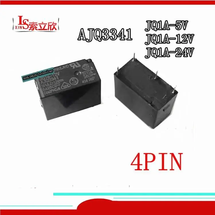 5PCS  NEW Relay JQ1a-5V JQ1a-12V JQ1a-24V-F  JQ1a 12V Alternative HF33F 12VDC 24VDC  4PIN A set of normally open