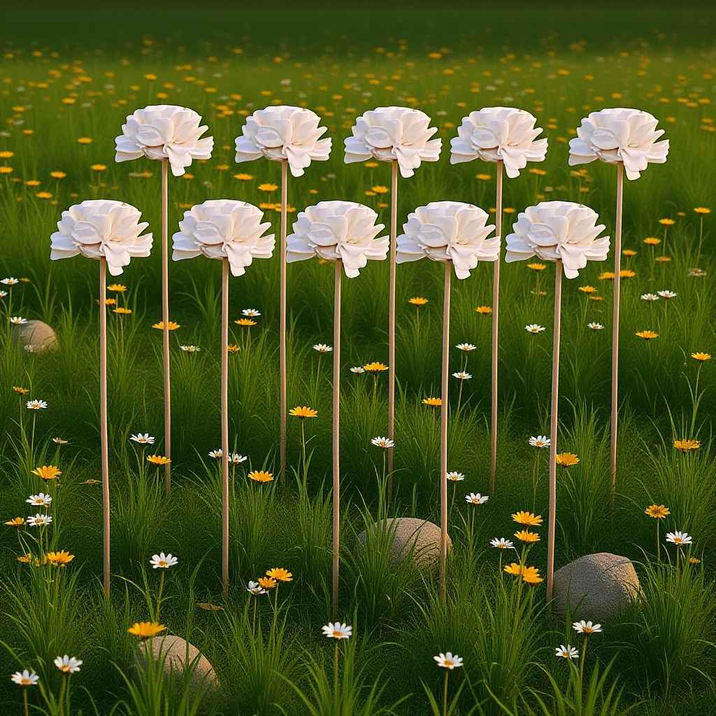 

10Pcs Decorative Reed Diffuser Sticks Flower Style Aroma Tools for Oil Bottles Wedding Home Office Scented Interior Accessories