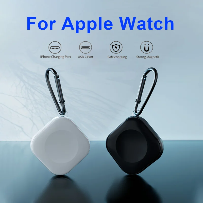 Portable Wireless Watch Charger Type C Lightning Two interfaces For Apple Watch S10 9 8 7 6 5 4 3 2 SE Ultra Series Fast Charger