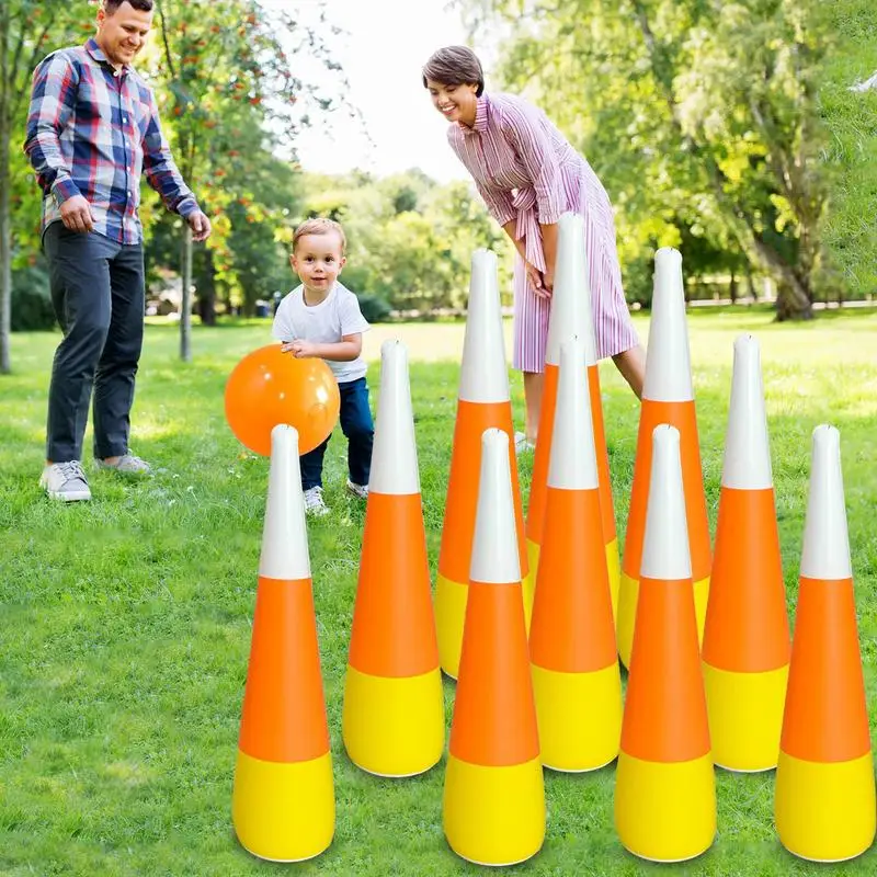 Permainan Bowling tiup luar ruangan permainan Bowling rumput anak-anak permainan Bowling tiup Set permainan dalam ruang luar ruangan untuk anak-anak permainan Bowling rumput