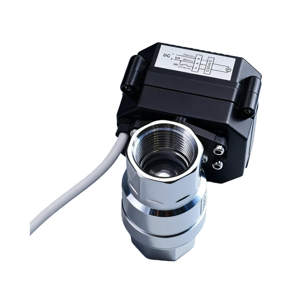 Válvula atuadora elétrica 2 vias 24 volts ac 220 ss304 válvula de esfera motorizada com três braçadeiras válvula de esfera elétrica de 3 vias