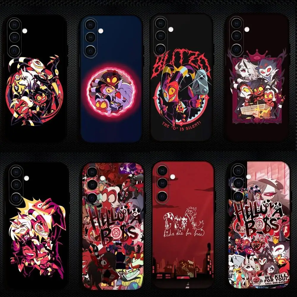 

H-Helluva B-Boss Anime Phone Case For Samsung Galaxy A73,A72,A71,A70,A53,A52,A51,Others Soft Black Cover