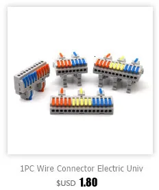 1 Stück eins in mehreren aus Klemmen block Anschluss dose Serie Kabel elektrische Steck verbinder Plug-in spleißbare Splitter Führungs schiene – Detail 23