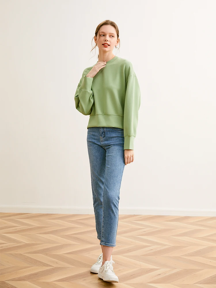 Felpe con cappuccio SuyaDream donna primavera felpe con scollo a v in misto viscosa con spalle scoperte Pullover Basic 2022