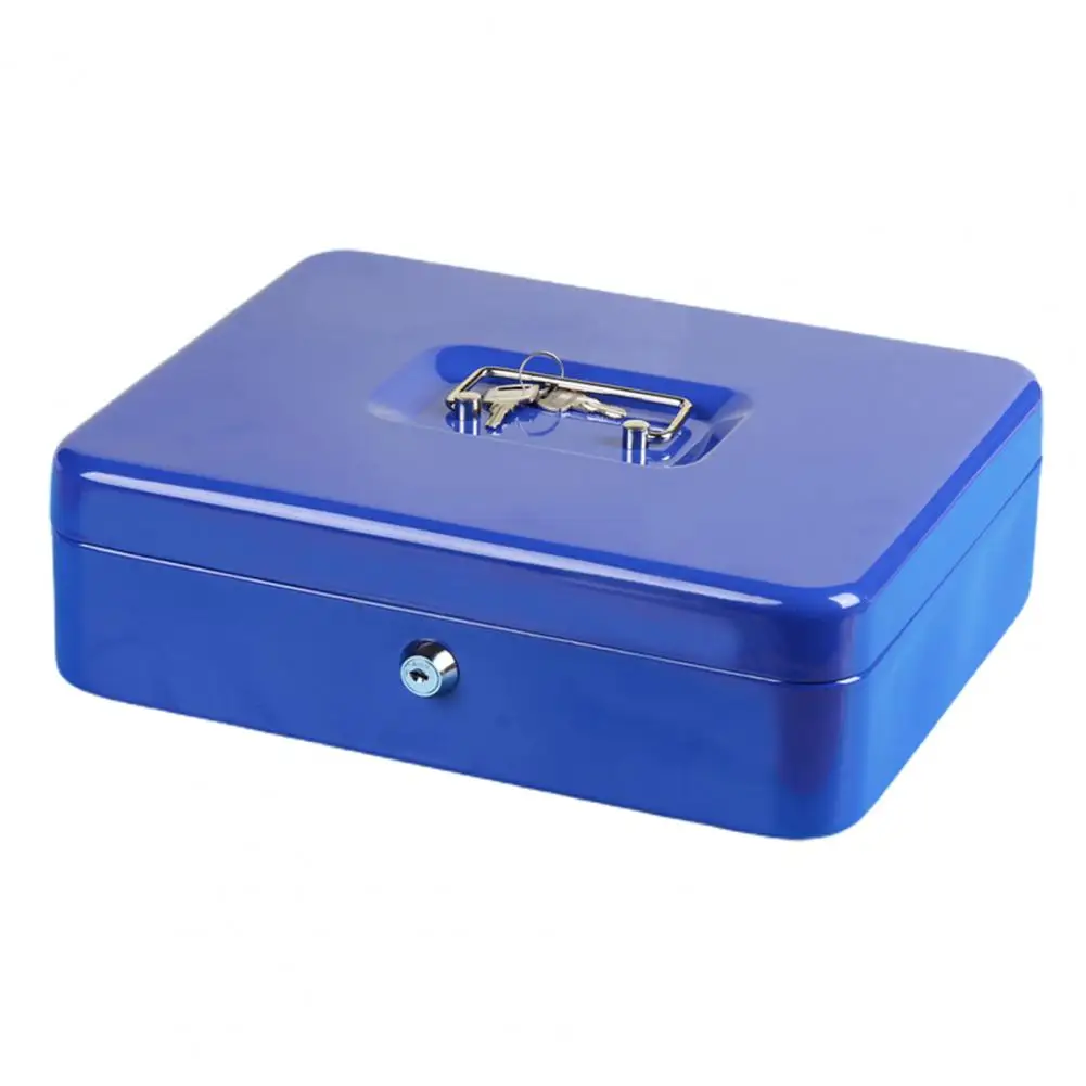 Money Box with Handle with Lock for Secure Storage of Valuables Anti-theft Metal Box