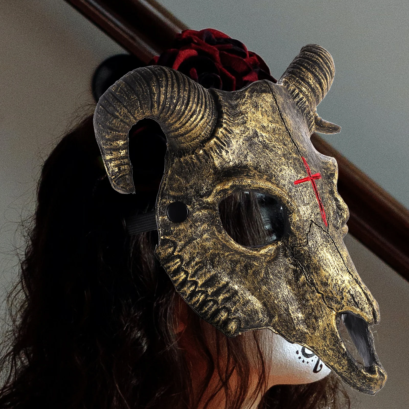 

Skull Facial Decoration Animal-design Mask Masquerade Party Head Goat Cosplay Pigeon