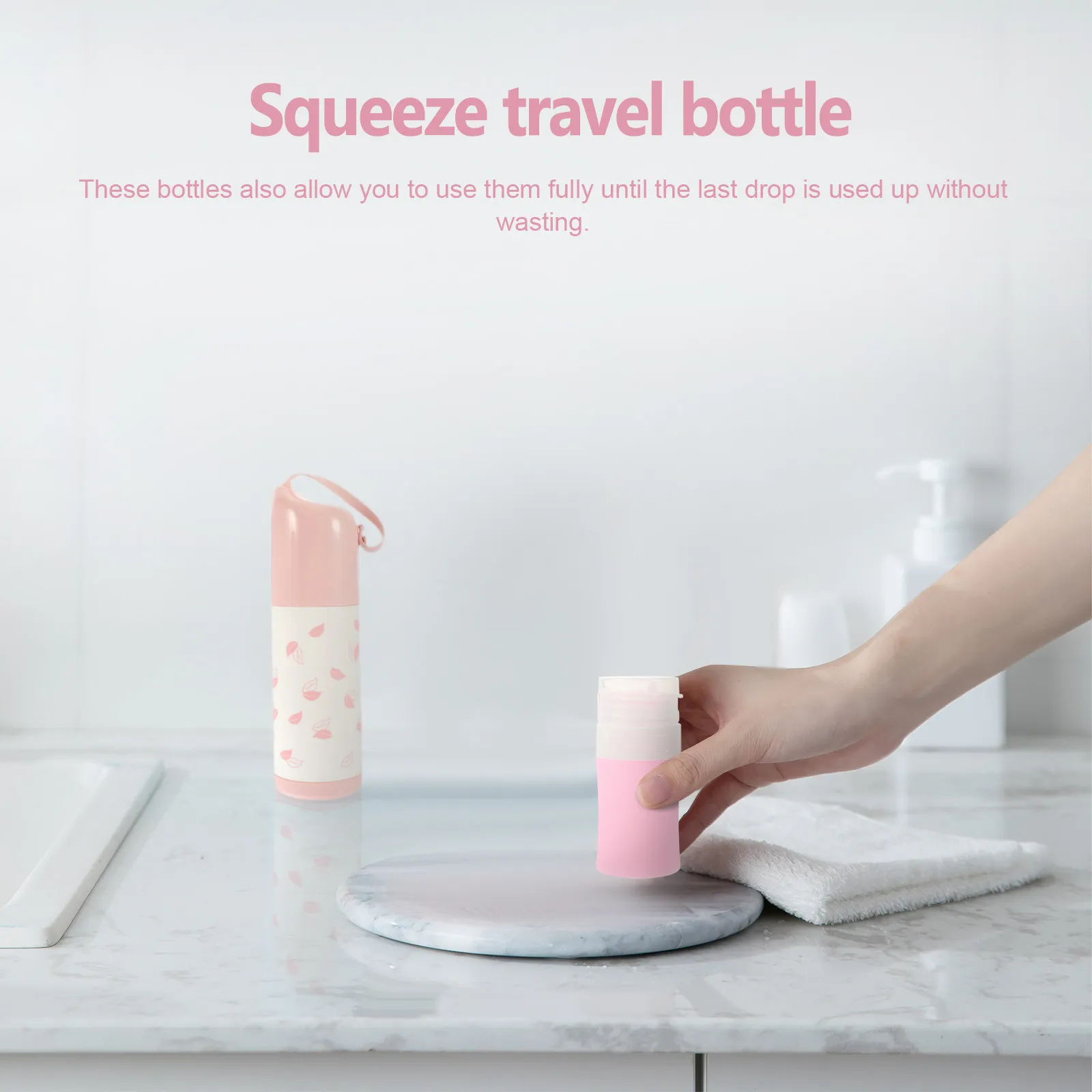 

Silicone Travel Bottles Set Empty Refillable Lotion Shampoo Dispenser Leakproof Portable Squeeze Bottles for Toiletries