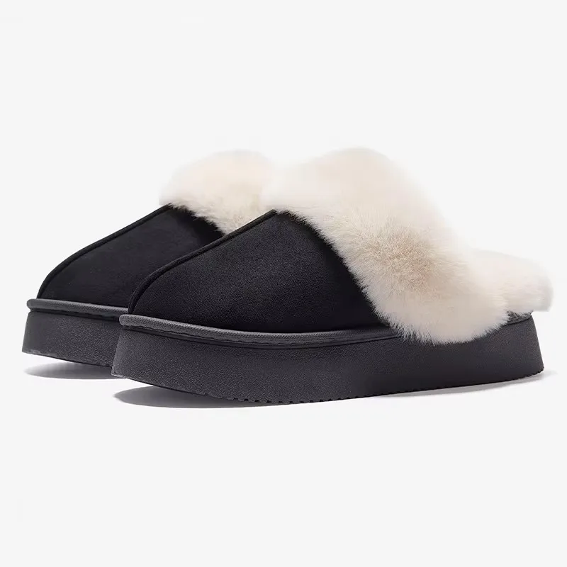 

Low Top Slippers Living Room Rug Shoes Women's Outdoor Warm Non Slip Boots Women Ankle Snow Boots Winter Fashion Home Platform