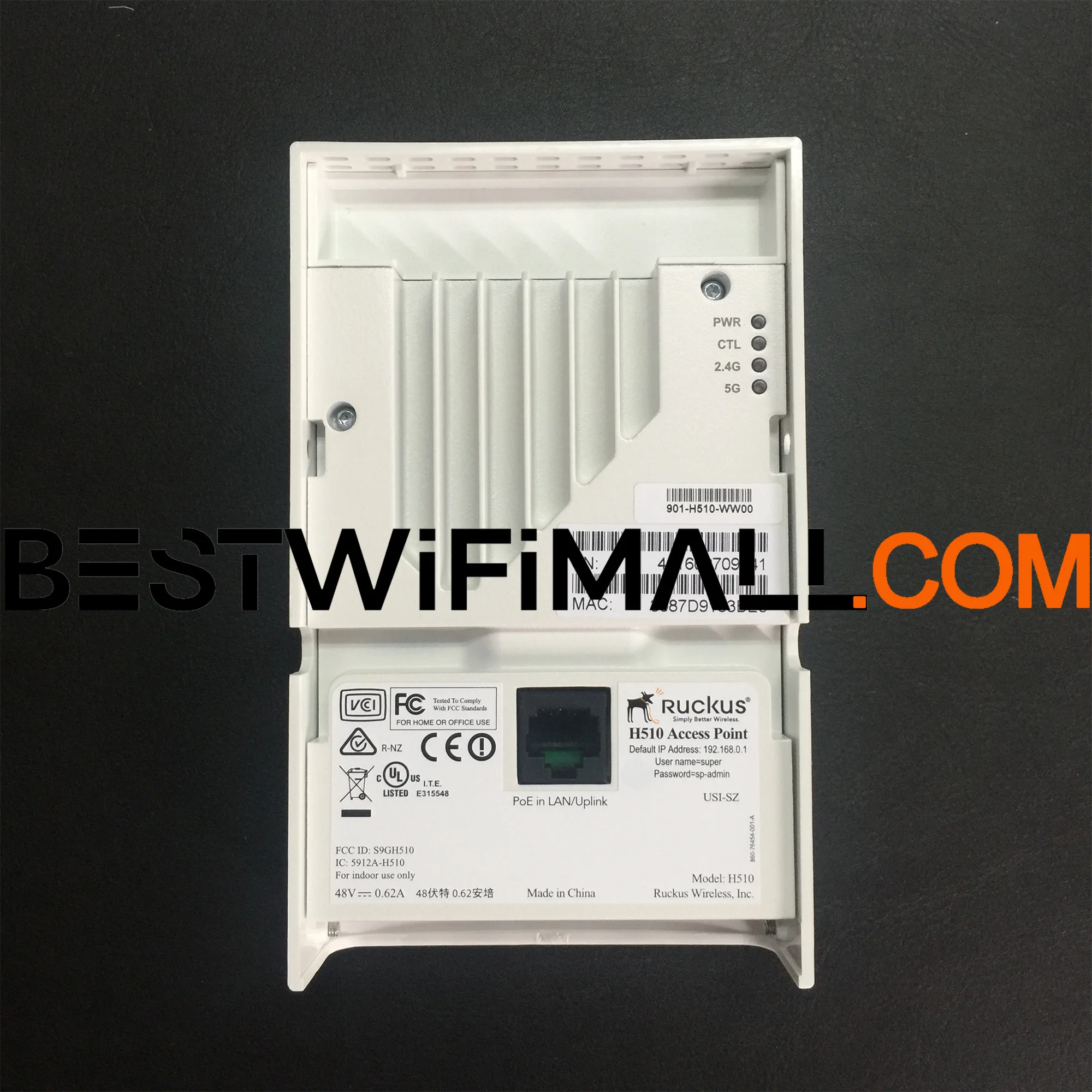 

RUCKUS NETWORKS 901-H510-WW00 901-H510-EU00 H510 Hotel Panel WiFi AP Wireless Access Point Wave2 2.4GHz And 5GHz 802.11AC