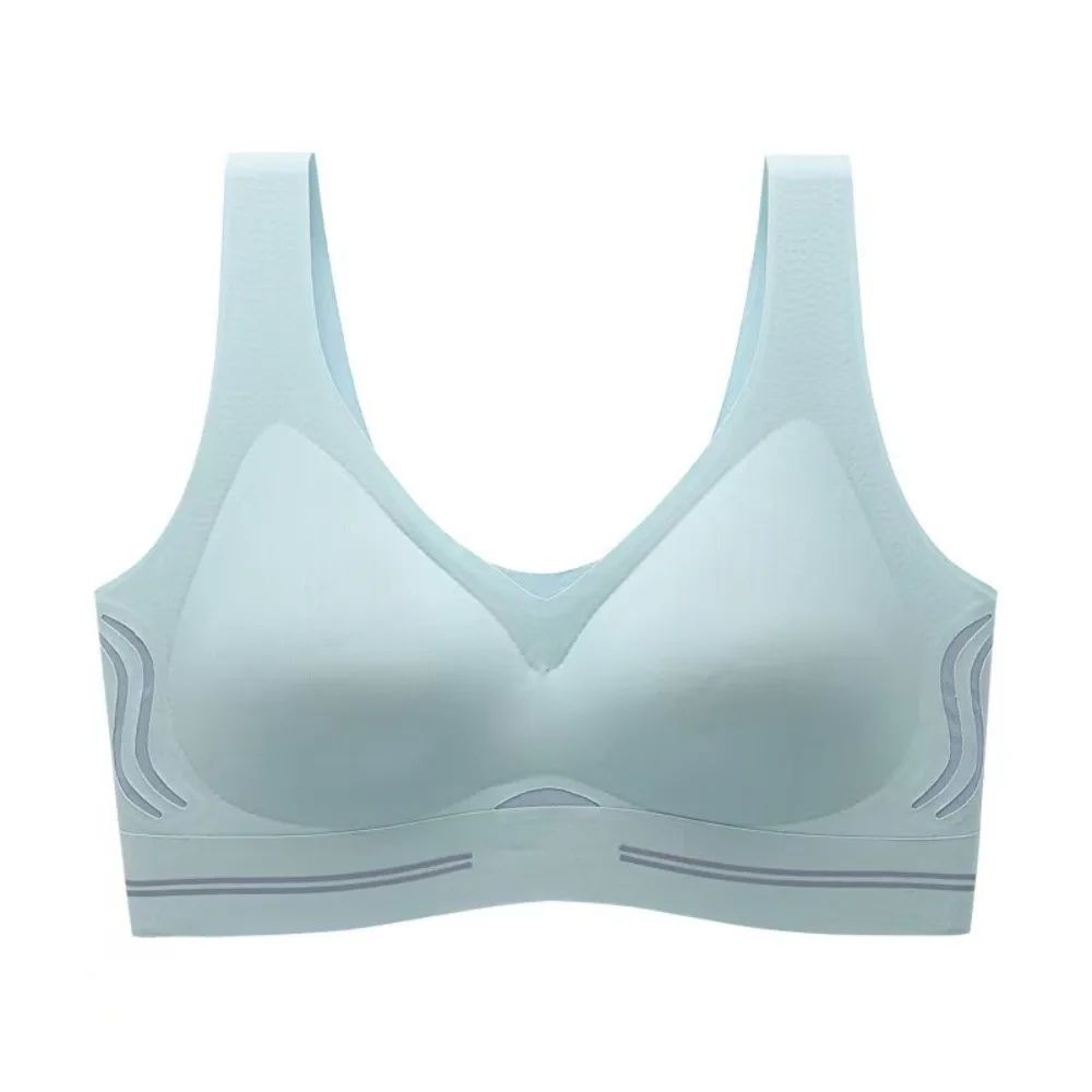 

Простой облегающий беспроводной бюстгальтер с глубоким V-образным вырезом, противоударный, противопровисающий бюстгальтер пуш-ап, нижнее белье со сборками груди, нижнее белье для женщин, йога