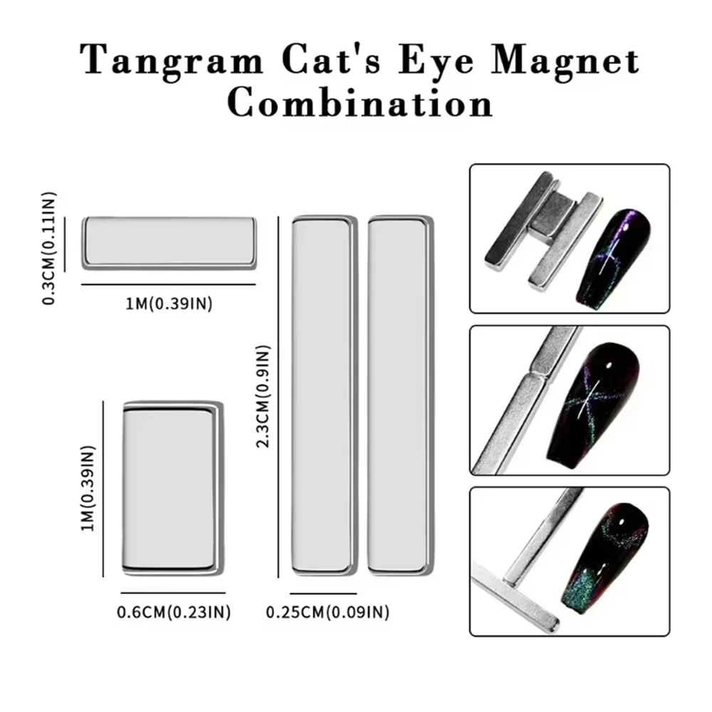 Kit di smalti gel magnetici super lunghi per occhi di gatto da 8 pezzi per nail art fai da te a casa, salone o studio