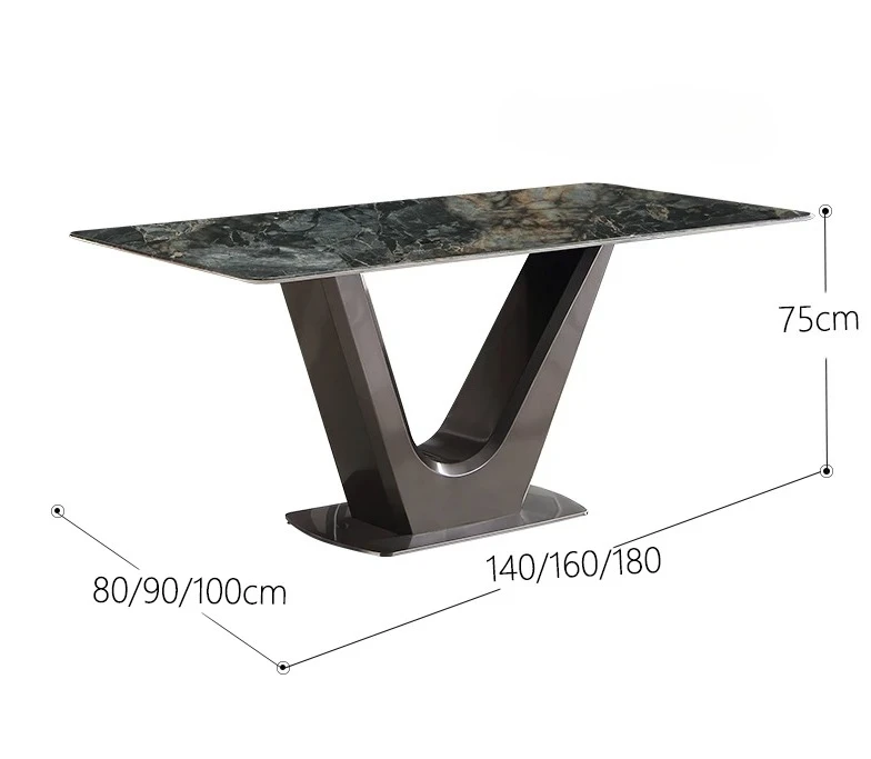 Italian Marble Chinese Style Dining Table Household Minimalist Dining Table
