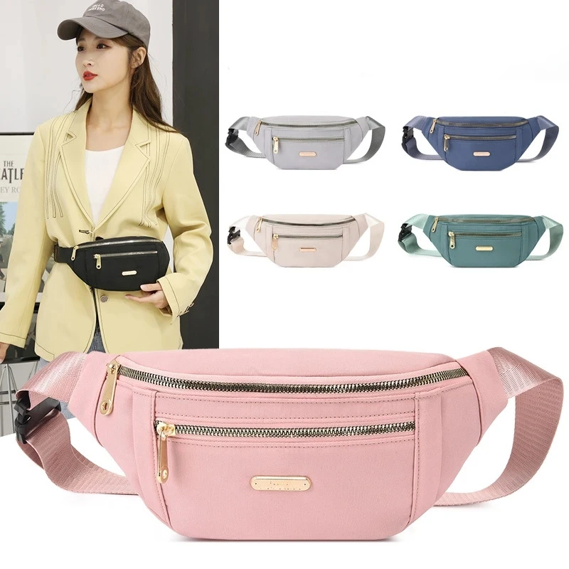 Women's multi-functional chest bag casual color shoulder bag all-matching satchel Fanny pack