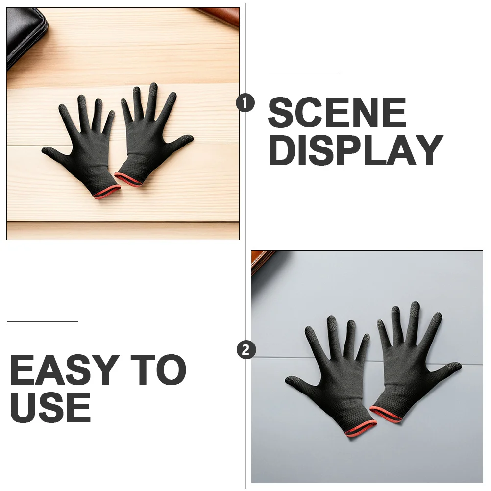 1 زوج قفازات ألعاب تعمل باللمس صديقة للبشرة امتصاص العرق عدم الانزلاق للهاتف المحمول الألعاب في الهواء الطلق تسلق الشمس