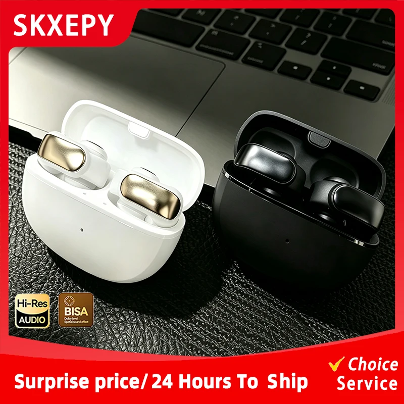 New V12 Open Earphone HiFi Stereo HD Mic Call Headphones Out