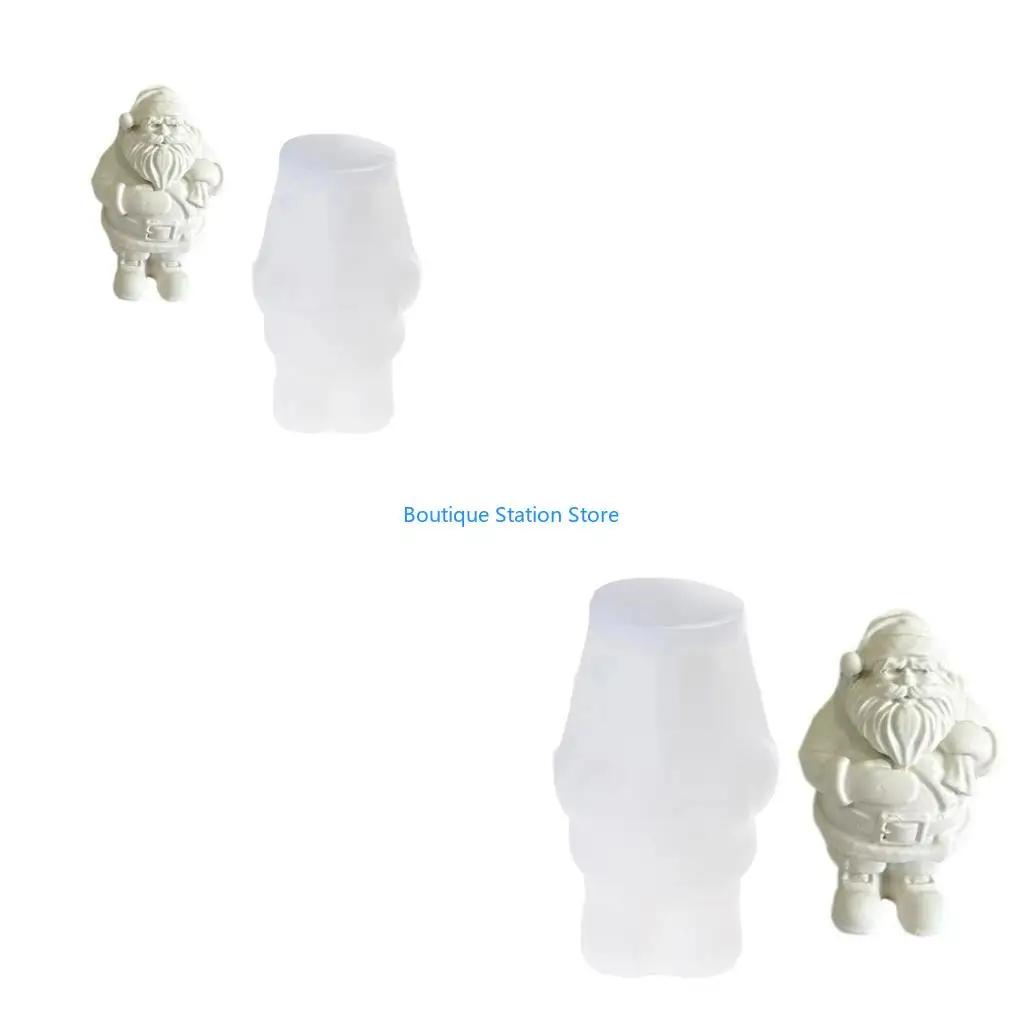 

Y55F силиконовая форма Санта-Клауса DIY формы для эпоксидной смолы, форма для украшения стола, ароматические свечи, пластыри,