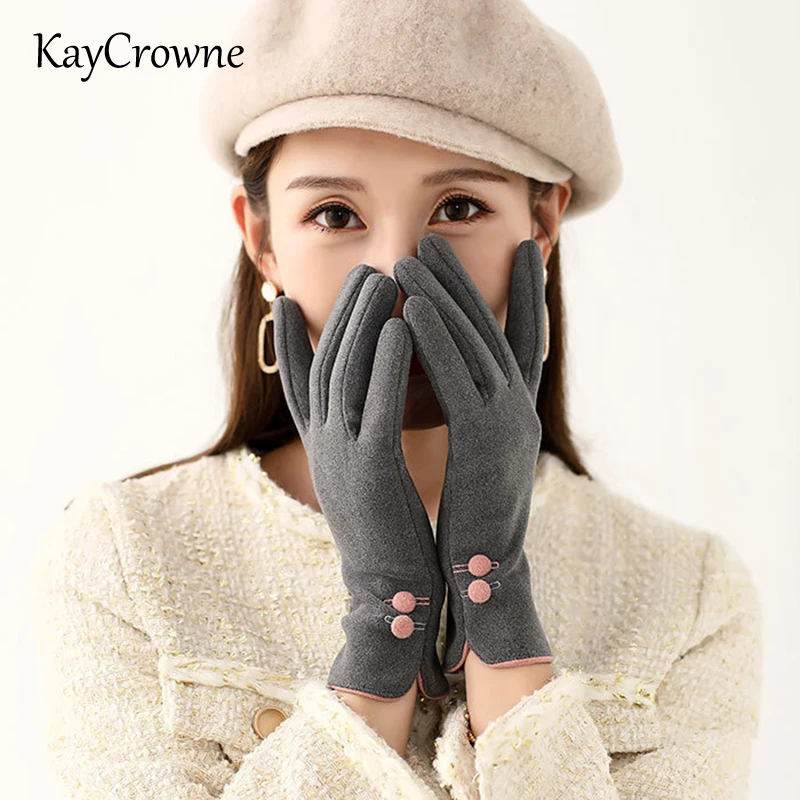 

New Fashion Grace Lady Glove Mittens Women Winter Fall Elegant Touch Screen Driving Windproof Keep Warm Gloves Full Fingers G192