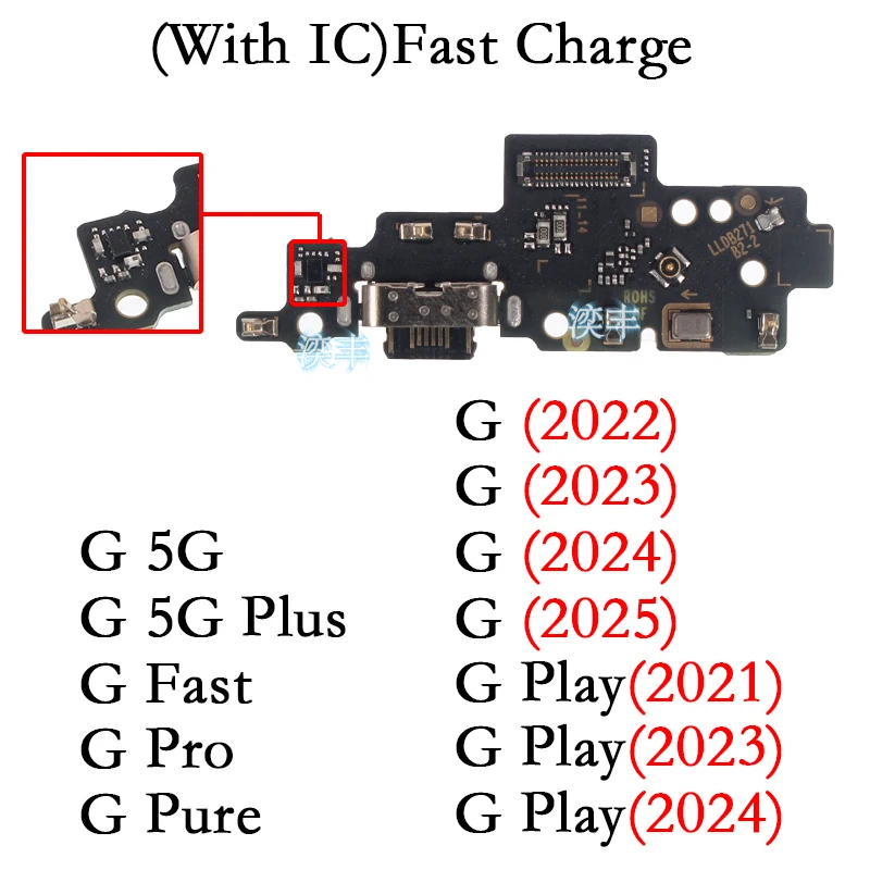 

Usb Dock Connector Ports for Motorola Moto G 5G Plus 2021 2022 2023 2024 2025 Play Fast Pro Pure Charging Board Module Flex