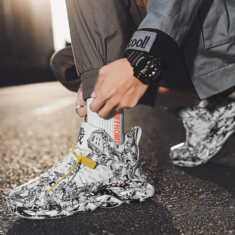 جديد الرجال العصرية أفخم أحذية رياضية مريحة المضادة للانزلاق تنفس احذية الجري أجهزة لياقة خارجية ممارسة الأحذية الرياضية