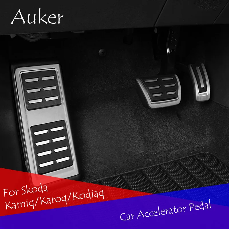 Dla Skoda Kodiaq/Karoq/Octavia/Kamiq AT akcelerator MT pedał hamulca pedał podnóżek sprzęgło tarczowe przepustnica remont Car Styling