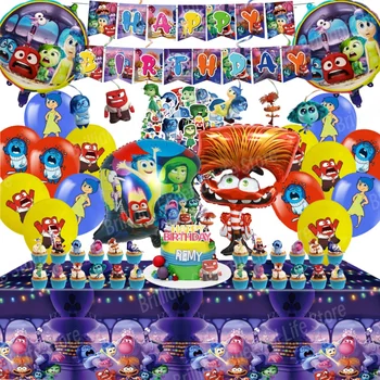 裏返しに2つの誕生日の装飾セット、男の子をテーマにした風船、ステッカー、テーブルクロス、子供向けバナー、ベビーシャワー、パーティー用品