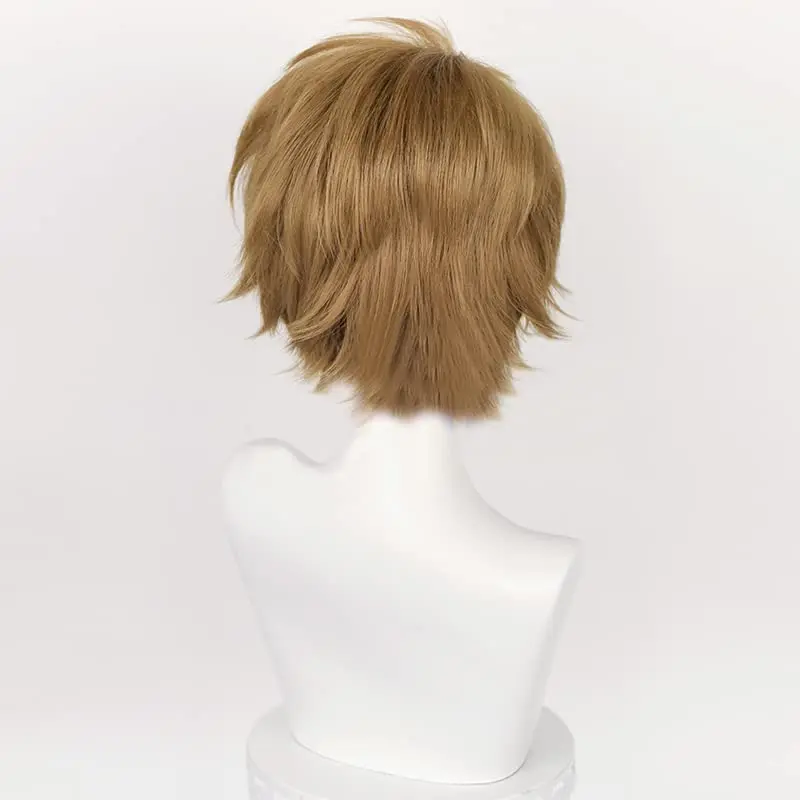 Anime Syaoran Li Cosplay Costume Wig Short 30cm Yellow Brown Heat Resistant Synthetic Hair Wigs