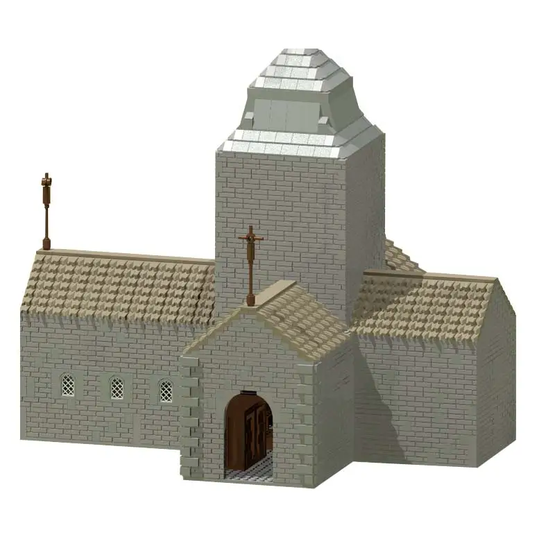 DIY Beroemde Middeleeuwse Kerk Architectuur Model MOC Technologie Bouwstenen Expert Onderwijs Kinderspeelgoed Bakstenen Collectibles