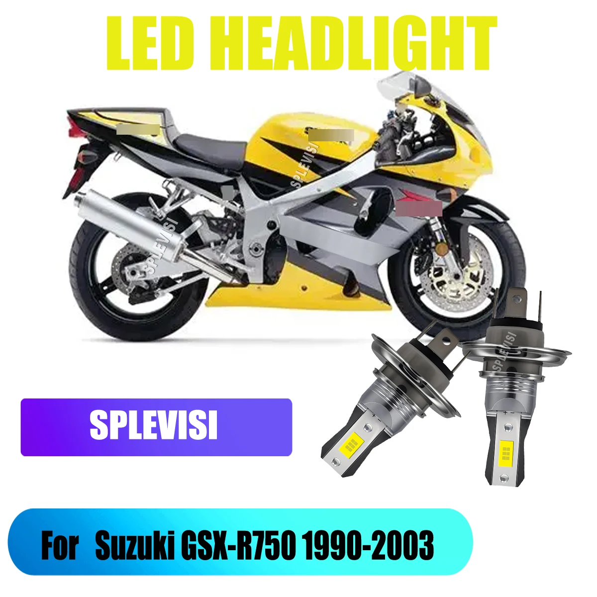 

H4 Motorcycle LED Bulb 12V 45W - Vibration Proof, Weather Resistant For Suzuki GSX-R750 1990 1991 1992 1993 1994 1995 1996-2003