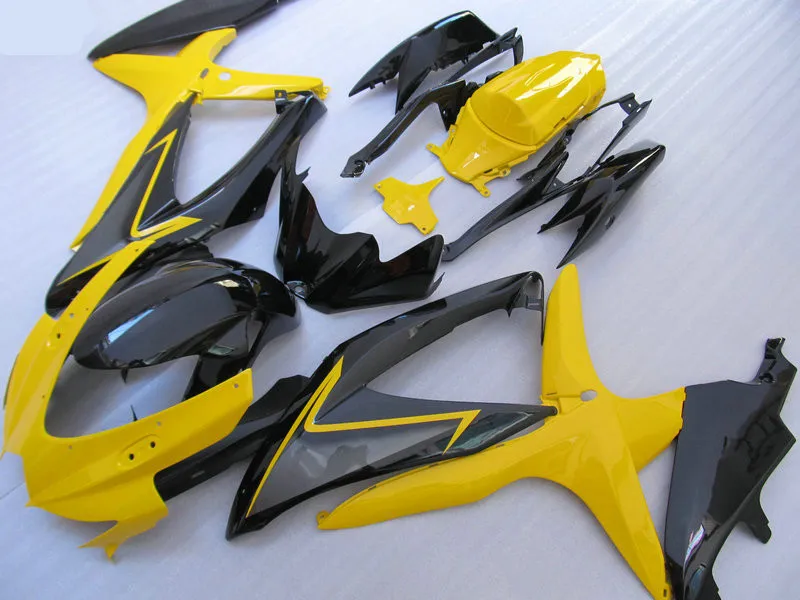 Injection Mold Fairing kit for SUZUKI GSXR600 750 K8 08 09 GSXR 600 GSXR750 2008 2009 ABS yellow black Fairings set