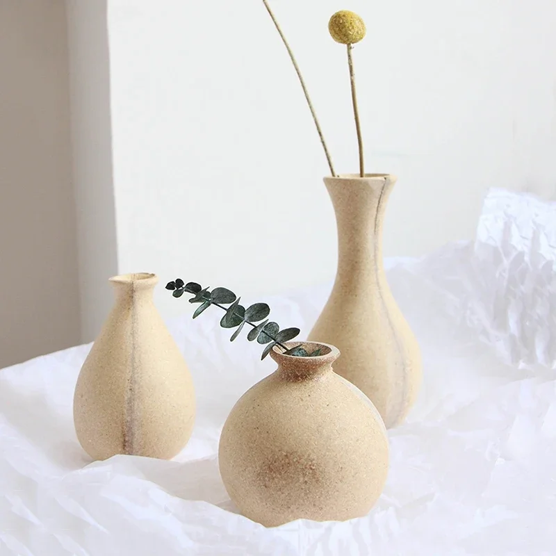 Neuheit: Retro Holz-Blumenvase, Schlichte Vintage-Vase zur Dekoration, Nordische Kunstvase für Blumen, Dekorative Handwerkskunst
