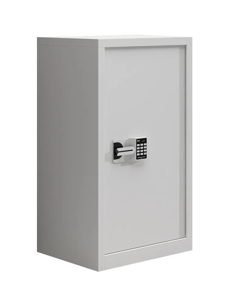 Gabinete de Seguridad de Una Puerta, Resistente, Anti-Robo, con Cerradura de Combinación, de Hierro y Cuero, Bajo, para Oficina, con Lector de Huellas Dactilares