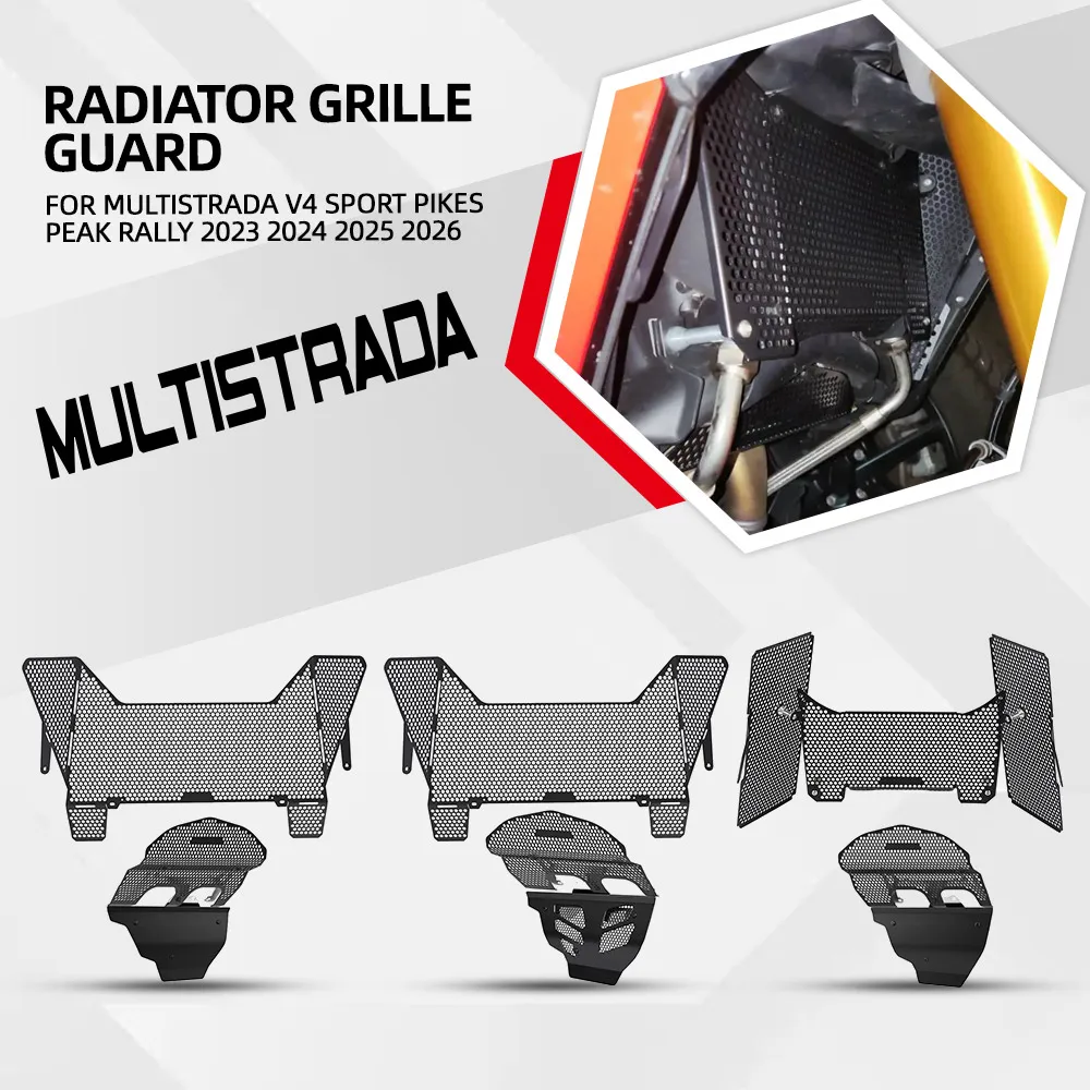 For Ducati Multistrada V4 Sport Pikes Peak Rally 2023 2024 2025 2026 Motorcycle Radiator Guard Tank Grille Protector Mesh Cover