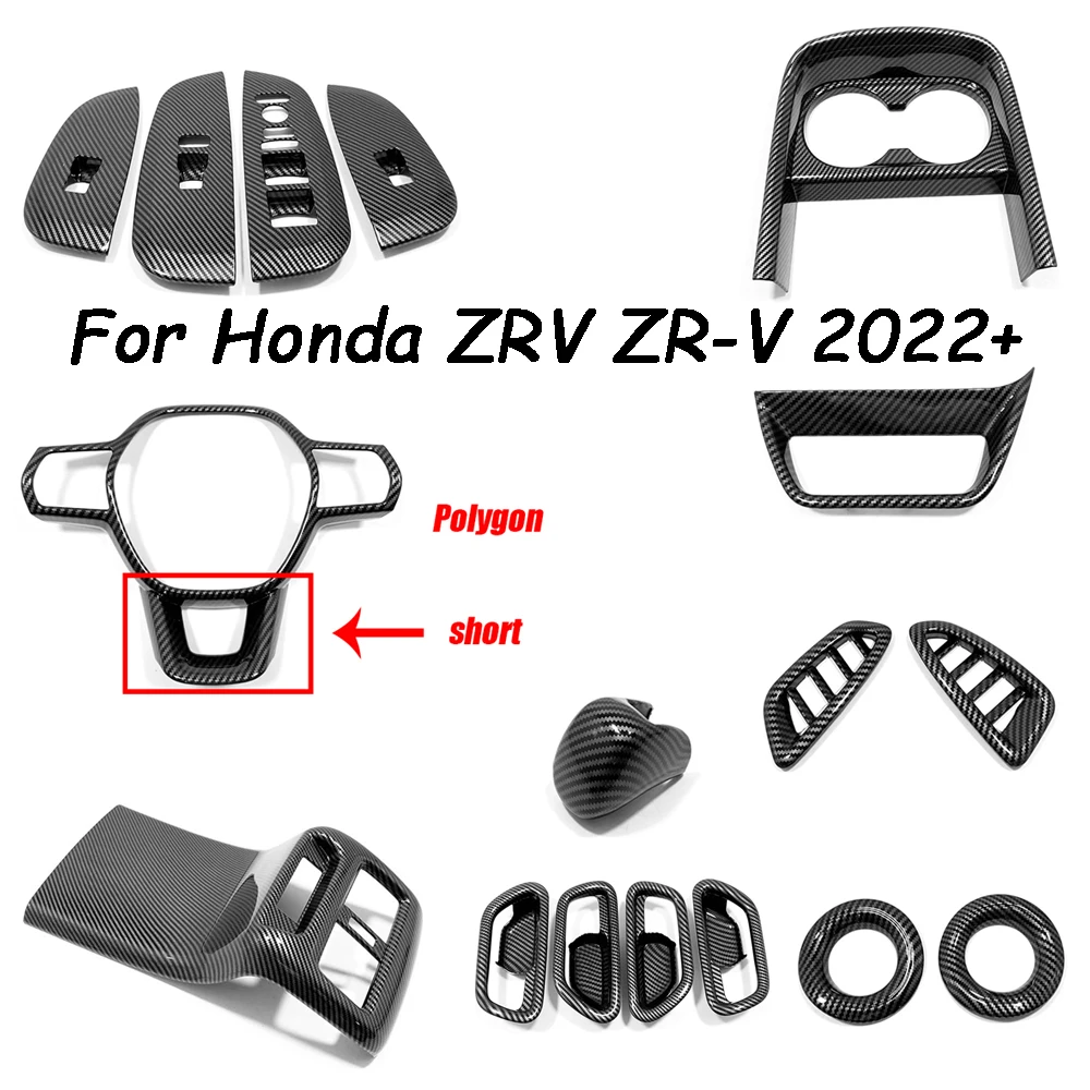 

LHD CARBON Look Trim Car Full Sets Interior Accessories Decoration Protector Sticker Cover For Honda ZRV ZR-V 2022 2023 2024