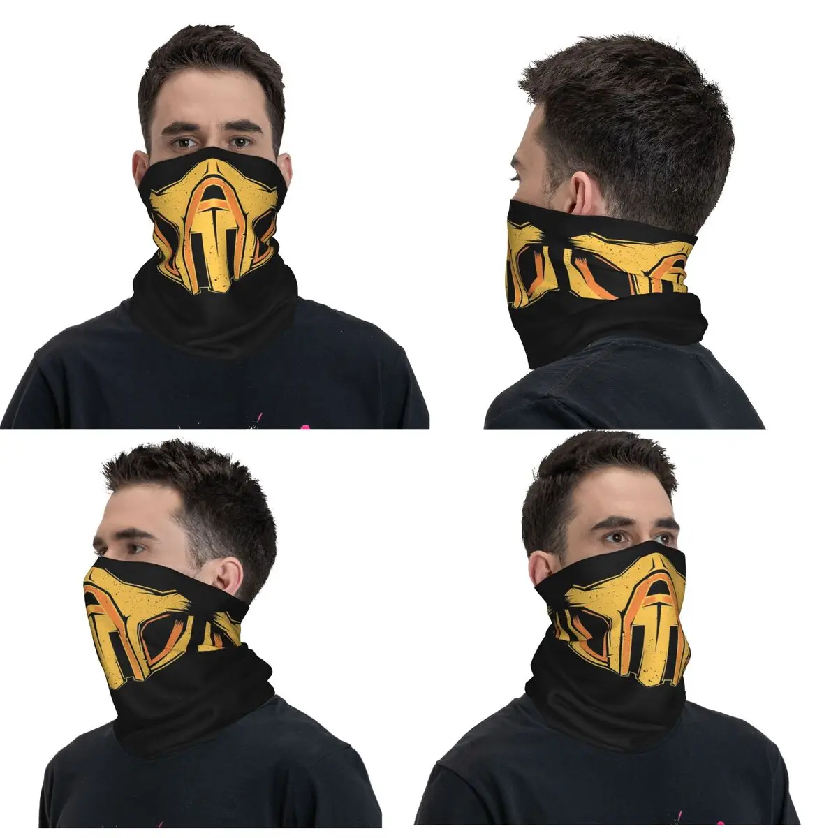 Mortal Kombat Scorpion Bandana Neck Cover Printed Wrap Mask Scarf Multi-use Headwear Running For Men Women Adult Winter