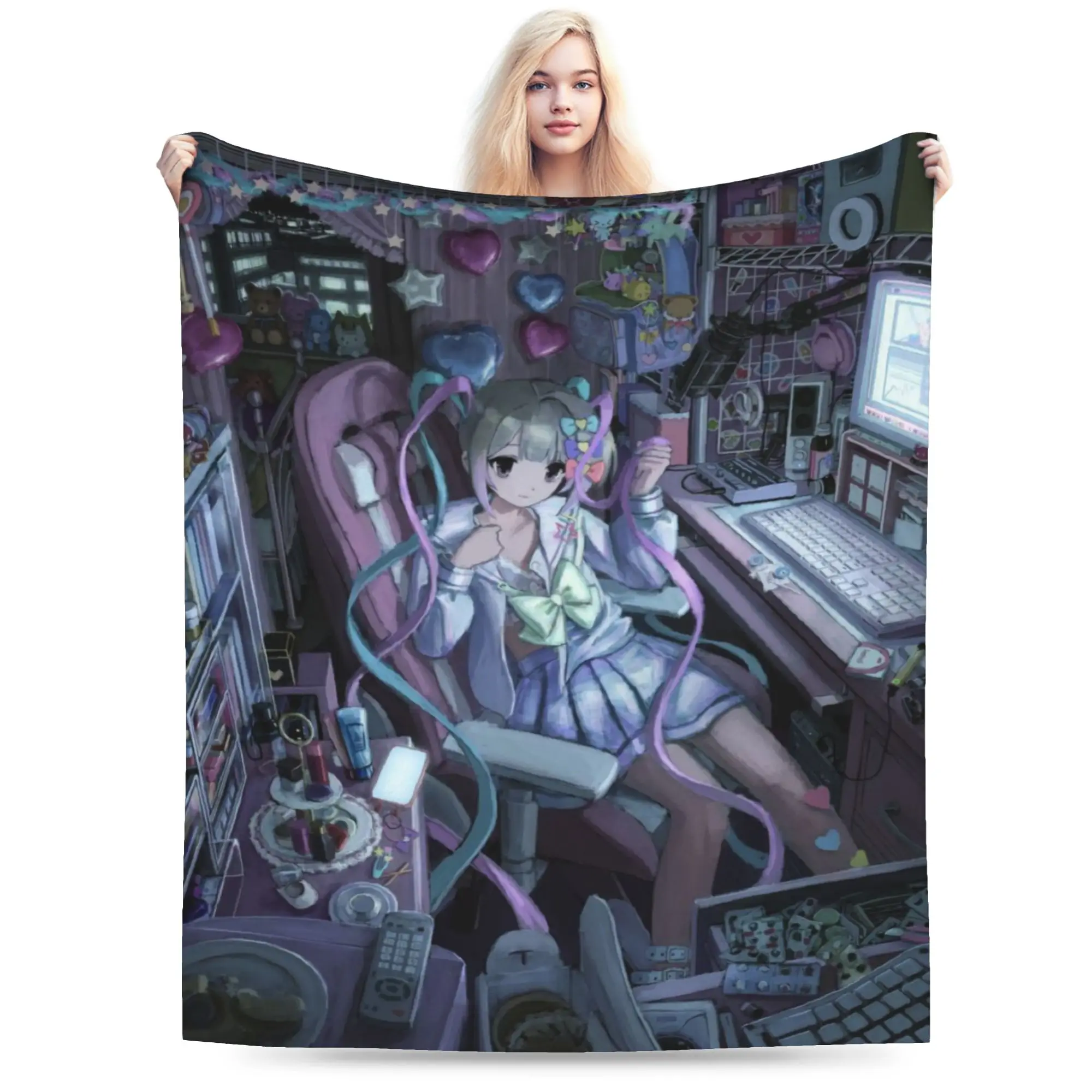 Needy Girl Streamer Overload Blanket Flannel  Relax Soft Throw Blanket for Home Bedding Throws