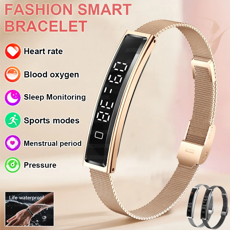 

2026 новые модные спортивные умные браслеты для женщин и мужчин, шагомер, умные часы для здоровья, водонепроницаемые браслеты с мониторингом сердечного ритма и сна