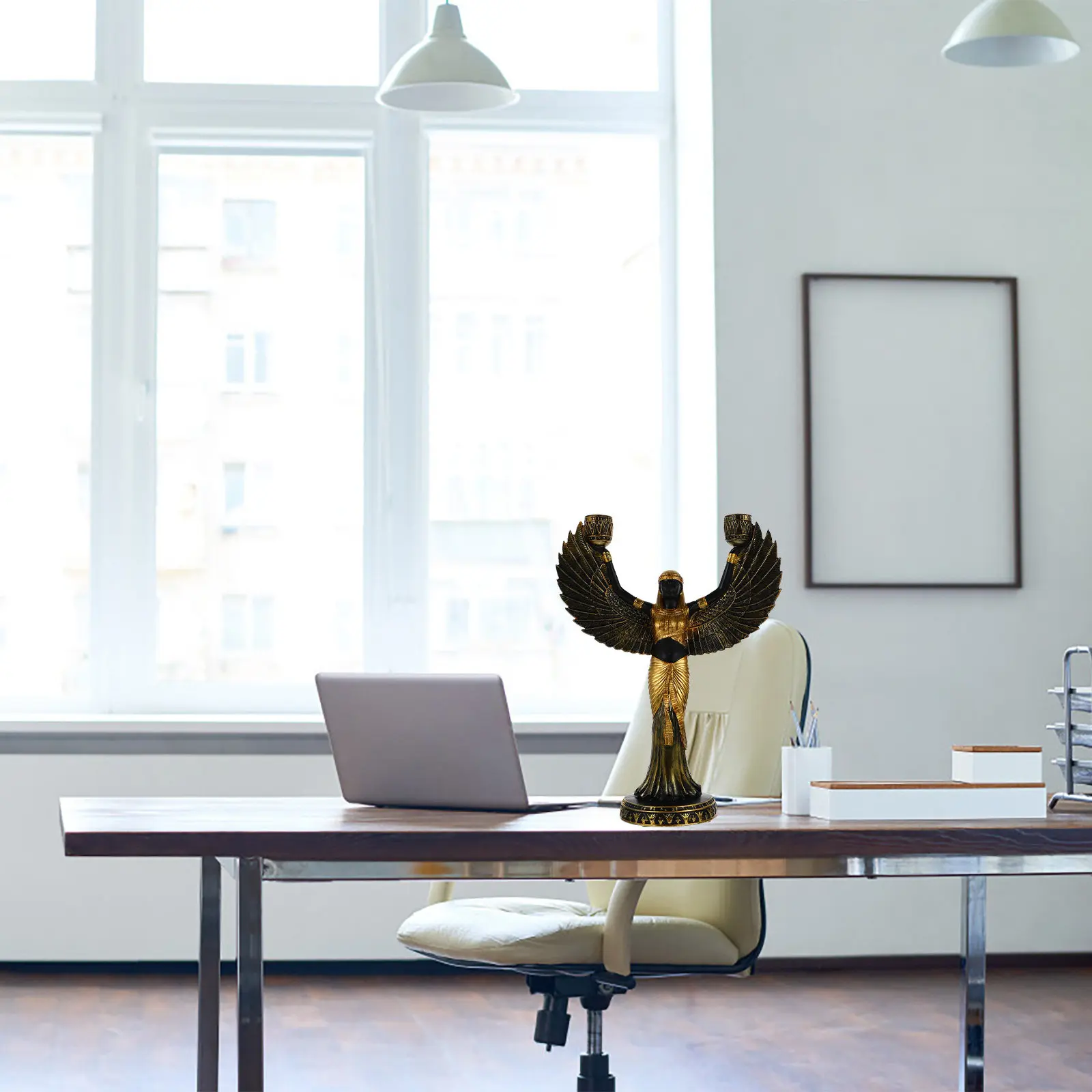 

Винтажная подставка для египетских статуэток из смолы, ретро-декор для дома, гостиной, бара, кафе, креативное украшение