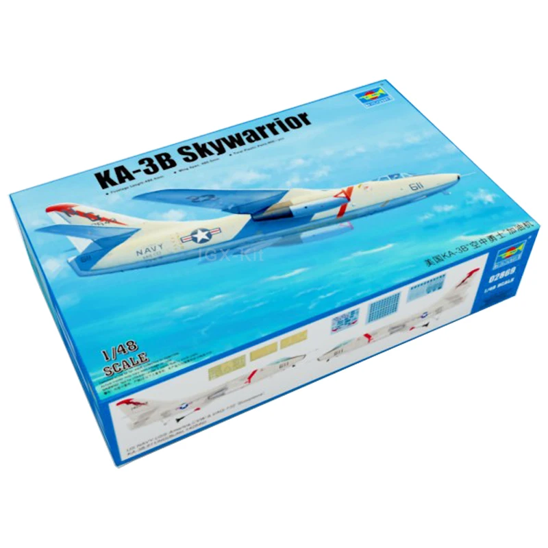 Trumpeter 02869 1/48 Scale KA-3B A3 KA3B Skywarrior Aerial Air Refueling Plane Aircraft Plastic Assembly Model Toy Building Kit