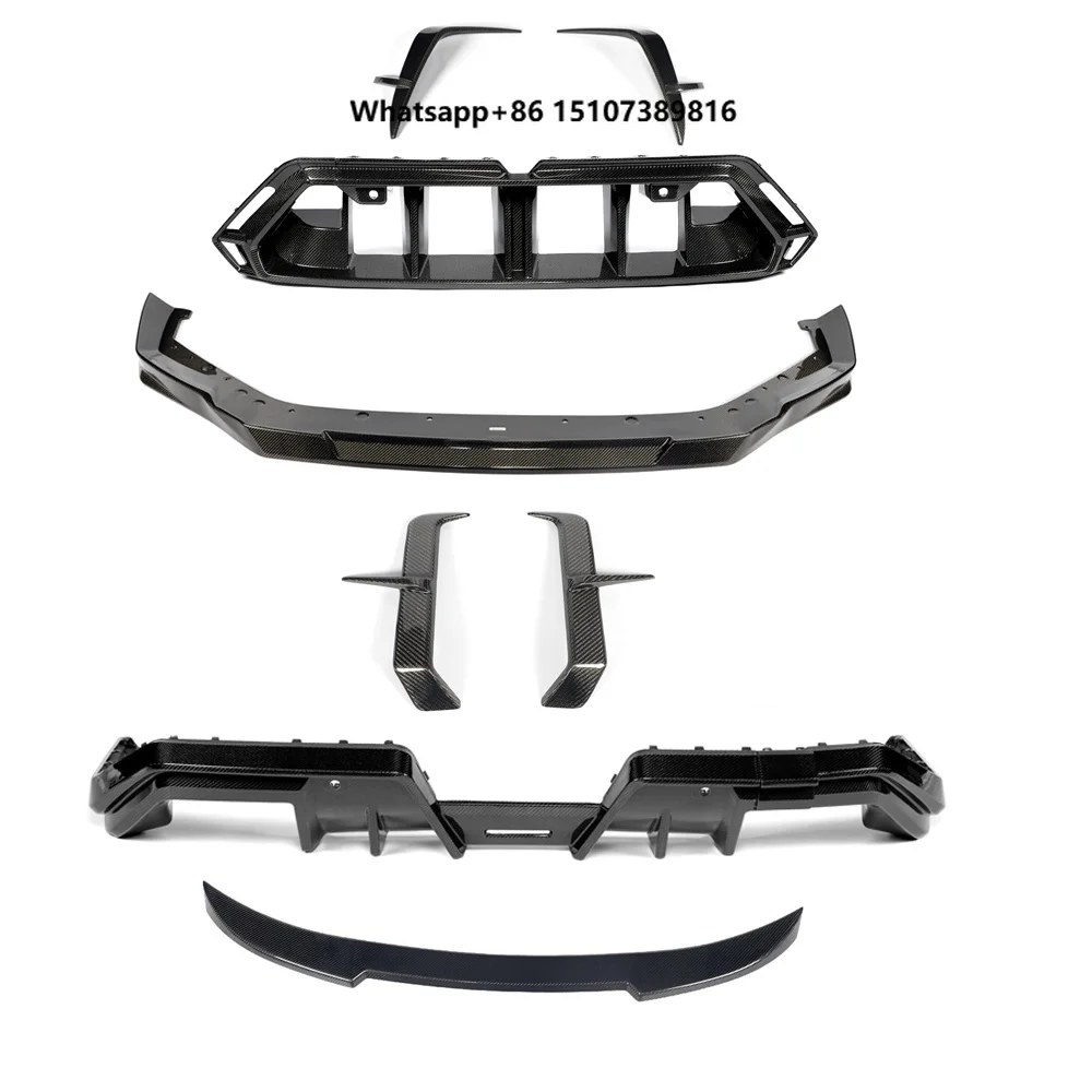 High Quality PRO Style Carbon Fiber Body Kit Front Lip Grille Front Canard Rear Canard Diffuser Spoiler for  M5 G90 2025