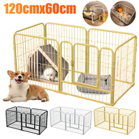 6 Panels Heavy Duty Dog Puppy Playpen Foldable Metal Barrier Playpen Pet Security Fence Iron Exercise Kennel House Accessories