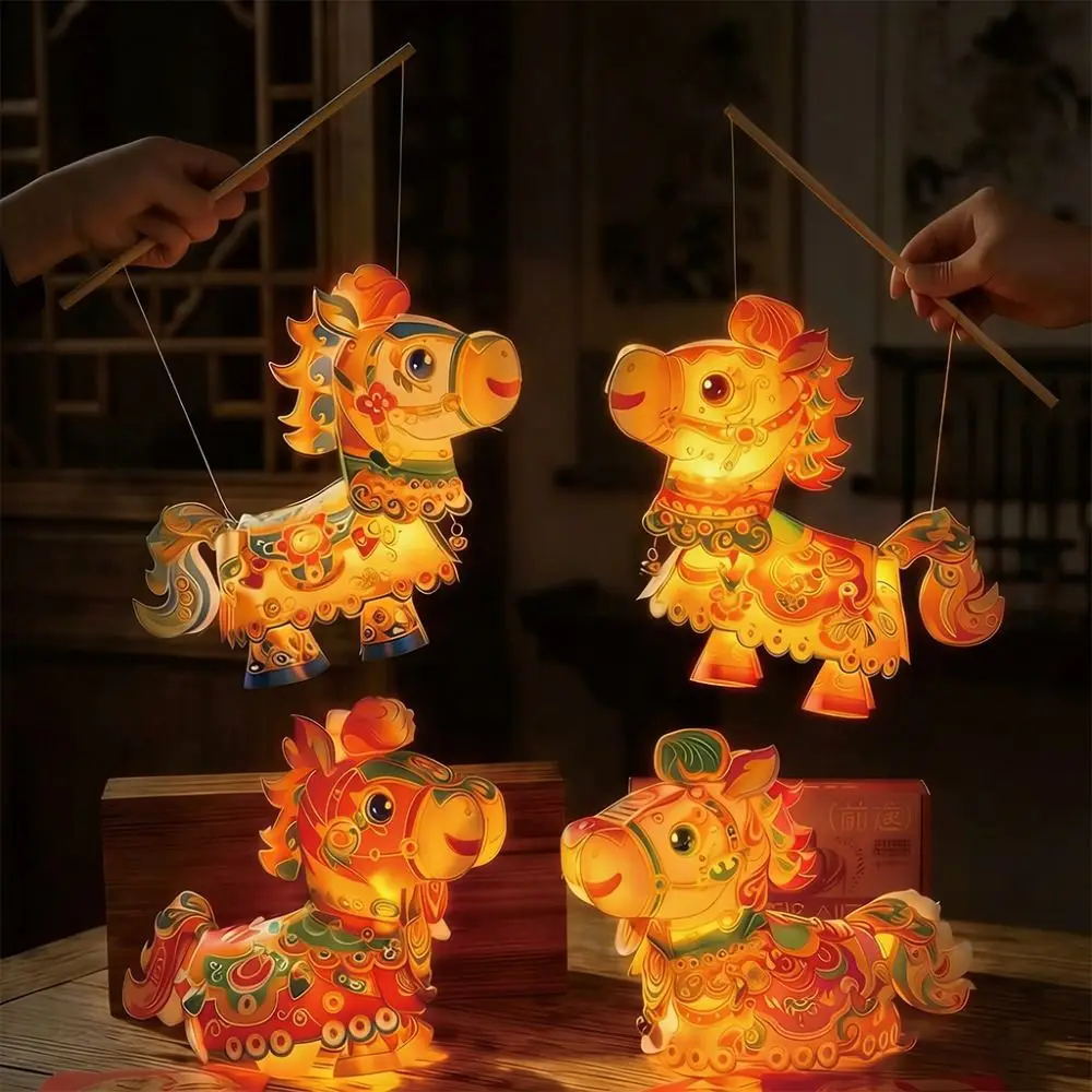 

DIY Material Package New Year Horse Lantern Waterproof Hanging Ornament Ancient New Year Lantern Festival Atmosphere