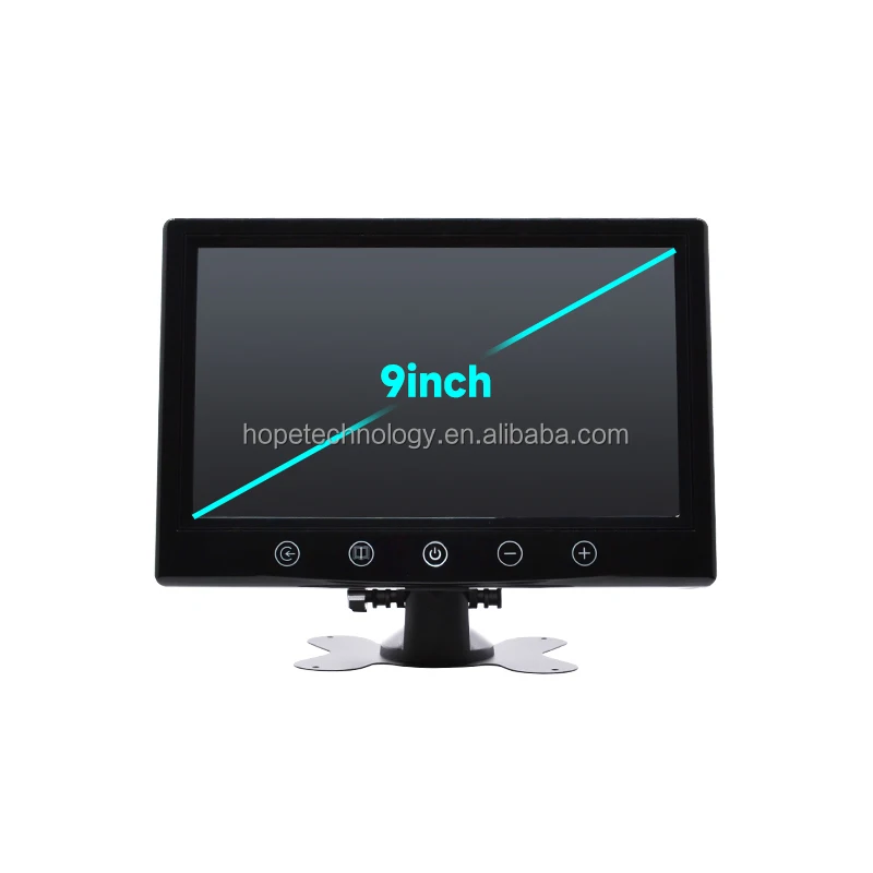 Heißer Verkauf 800x480 Quad Display 9 Zoll Monitor TFT LCD Rückansicht Lkw Bus Auto Monitor