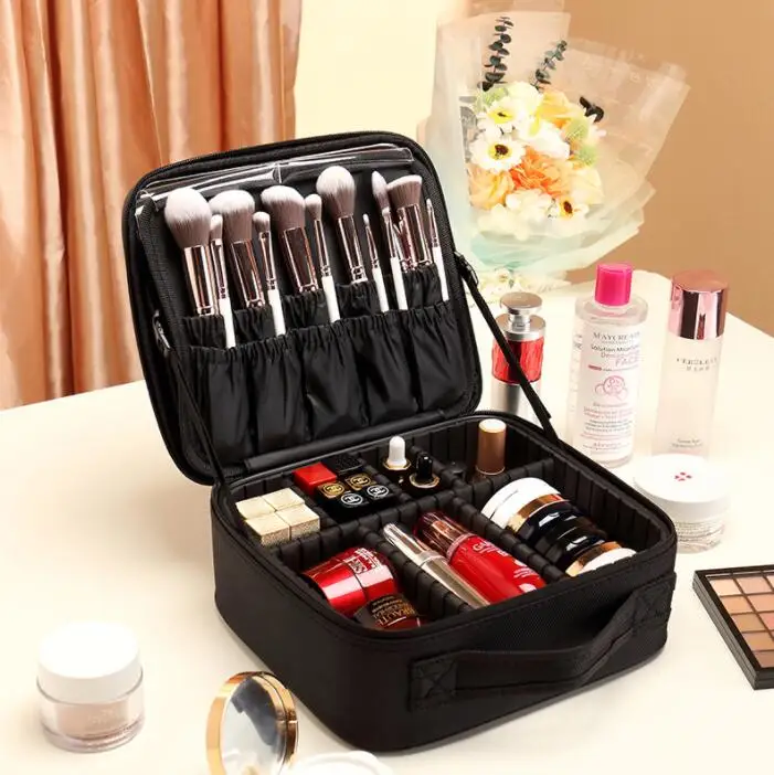 Make-up spiegel tasche Reise Kosmetik Tasche Für frauen Tragbare Beauticia Weibliche Machen Up Lagerung Box Nagel Werkzeug Koffer