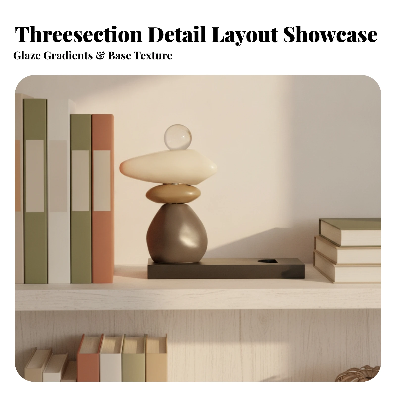 Ceramic Sculpture Modern Abstract Sculpture Abstract Statue Elegant Table Decor Stylish for Minimalists, Living Room