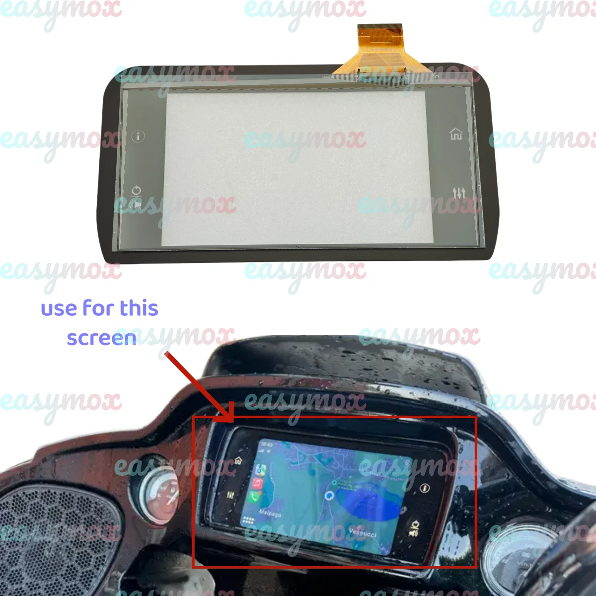 

6.5 Inch Glass Touch Screen Digitizer for Harley Davidson Road Glide FLTRXS 2019-2023 Speedometer Dashboard Instrument Cluster