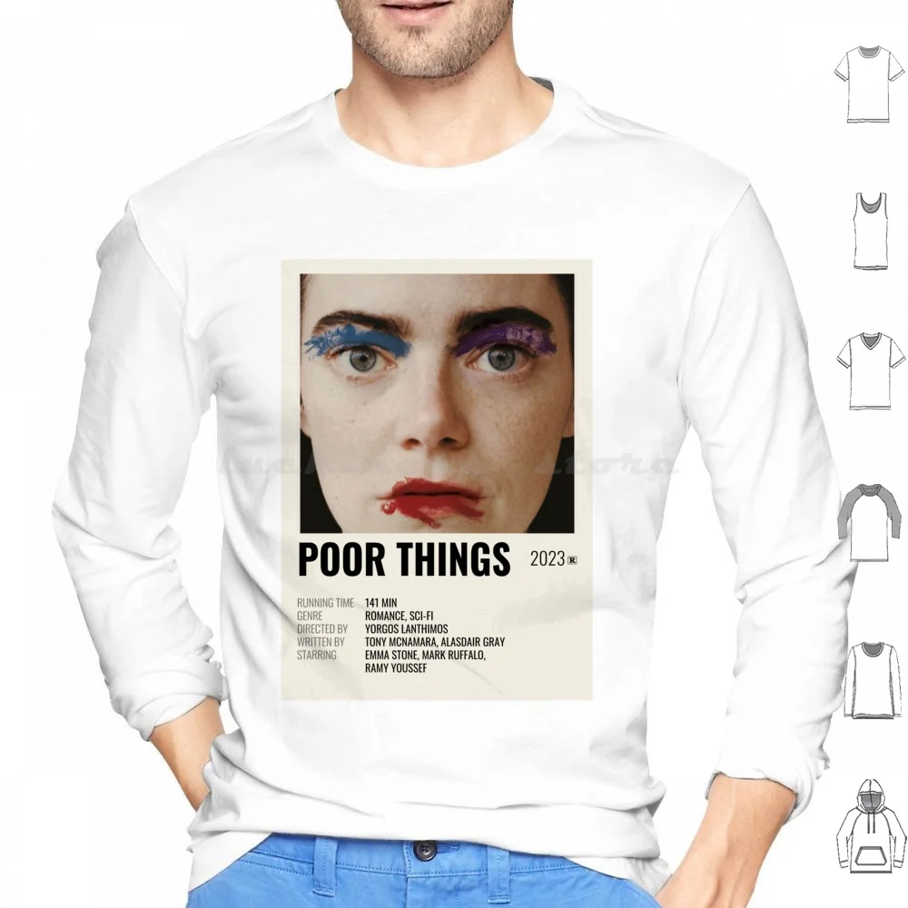 Poor Things ( 2023 ) Movie Poster Hoodie cotton Long Sleeve Poor Things Movie Romance Sci Fi Yorgos Lanthimos Tony